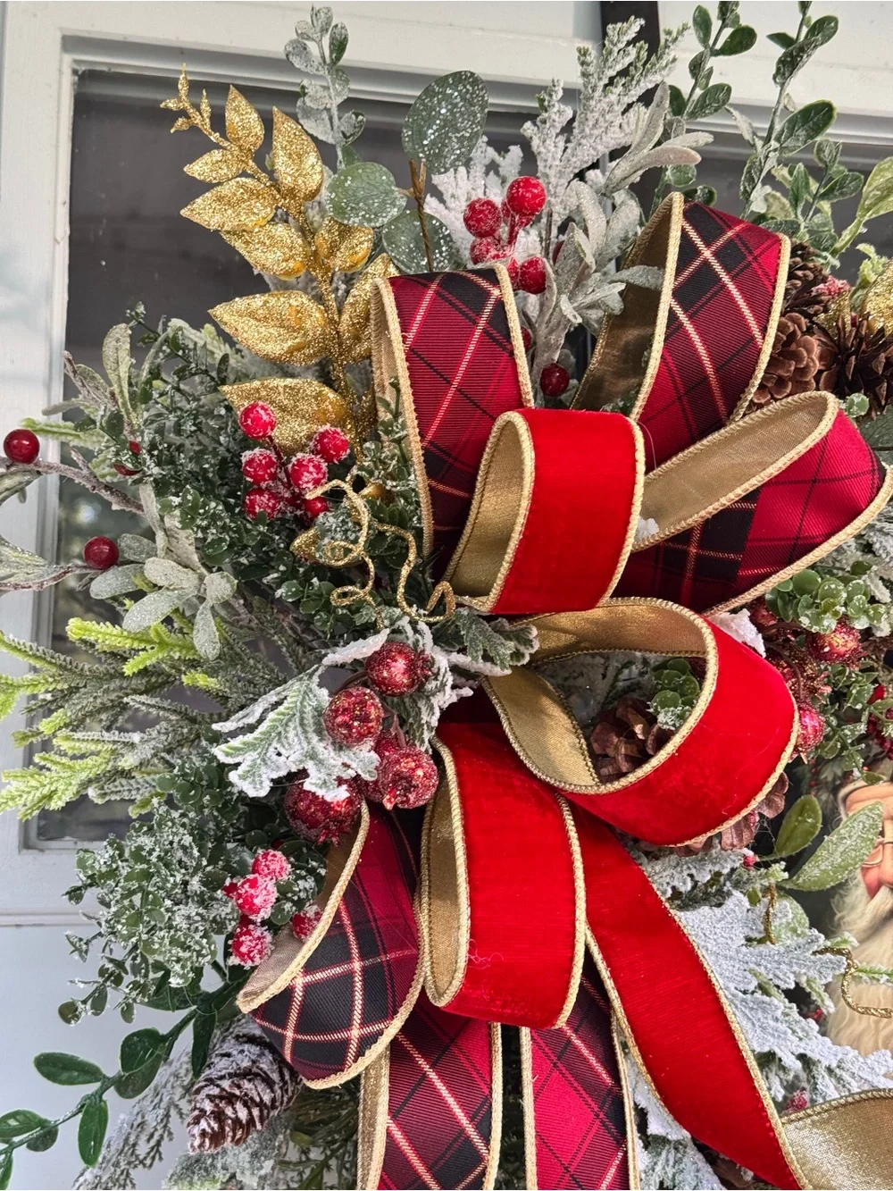 Vintage Santa Grapevine Wreath